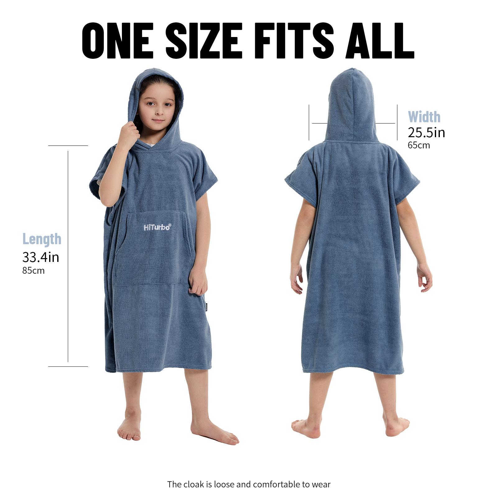 BEPAN Hiturbo Kids Swimming Hooded Towel Surf Poncho Changing Robe, Quick Dry Microfiber Changing Towel with Pocket and Hood Темно-синій
BEPAN Hiturbo Kids Swimming Hooded Towel Surf Poncho Changing Robe, Quick Dry Microfiber Changing Towel with Pocket and Hood Темно-синій