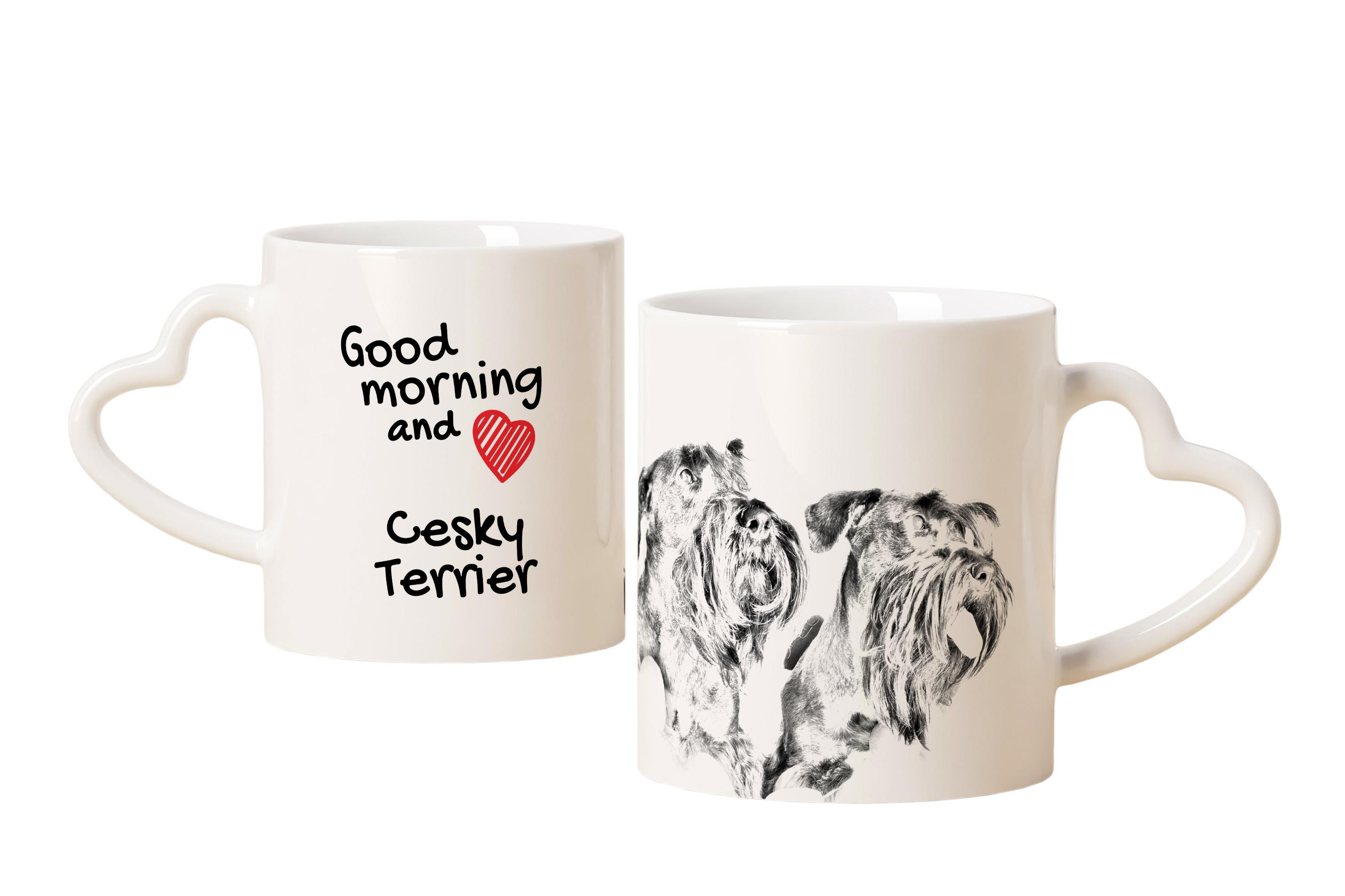 Cesky Terrier, Czech Terrier, Bohemian Terrier - cup with a dog, adorable cup with a heart-shaped handle, universal gift from the Art-Dog brand білий
Cesky Terrier, Czech Terrier, Bohemian Terrier - cup with a dog, adorable cup with a heart-shaped handle, universal gift from the Art-Dog brand білий