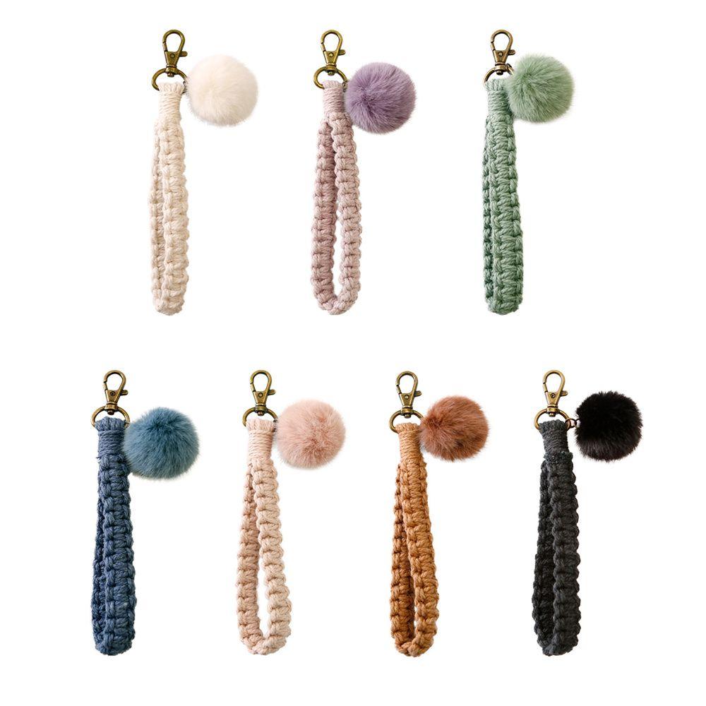 Cord Key Chain Packaging Decoration Wristlet Lanyard Braided Keychain with Hairball Key Fob Strap
Cord Key Chain Packaging Decoration Wristlet Lanyard Braided Keychain with Hairball Key Fob Strap