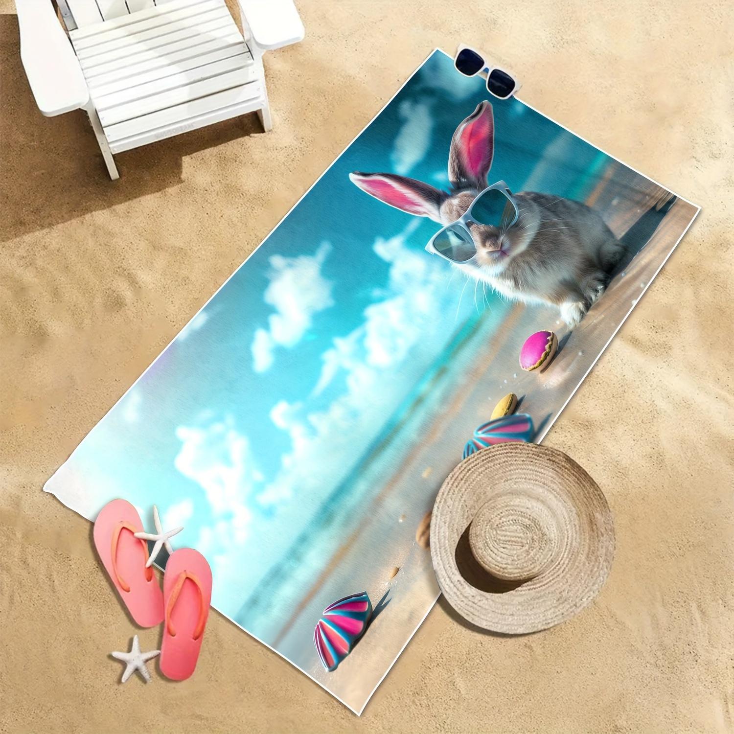 Rabbit Cartoon Pattern Beach Towel, Large Soft Absorbent Sun Protection for Shower Travel W40*H60(CM)
Rabbit Cartoon Pattern Beach Towel, Large Soft Absorbent Sun Protection for Shower Travel W40*H60(CM)