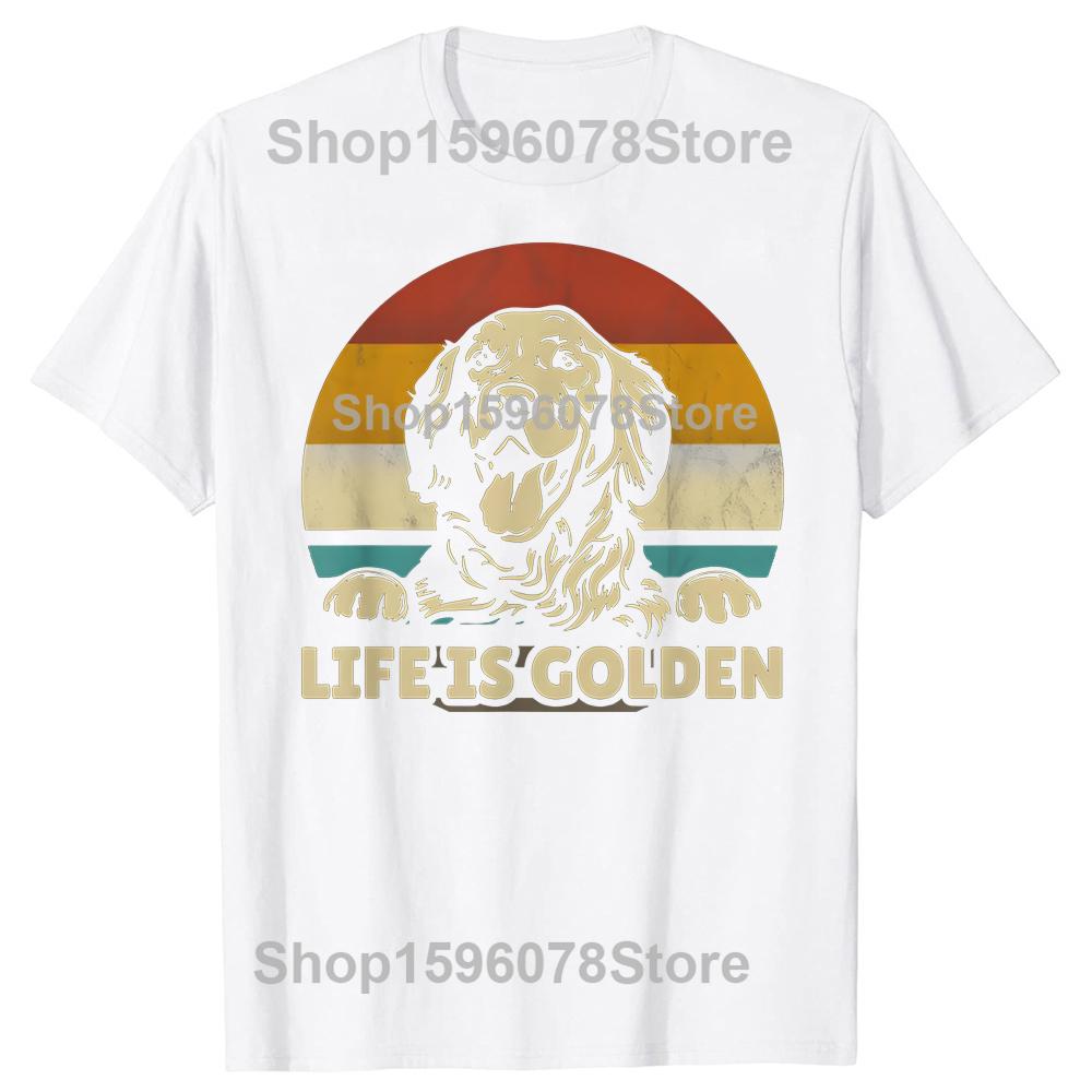 Golden Retriever Dog Life Is Golden Graphic Tshirts Men Women Fashion Casual Tshirt 100 Cotton Loose Oversized T Shirt Summer S
Golden Retriever Dog Life Is Golden Graphic Tshirts Men Women Fashion Casual Tshirt 100 Cotton Loose Oversized T Shirt Summer S