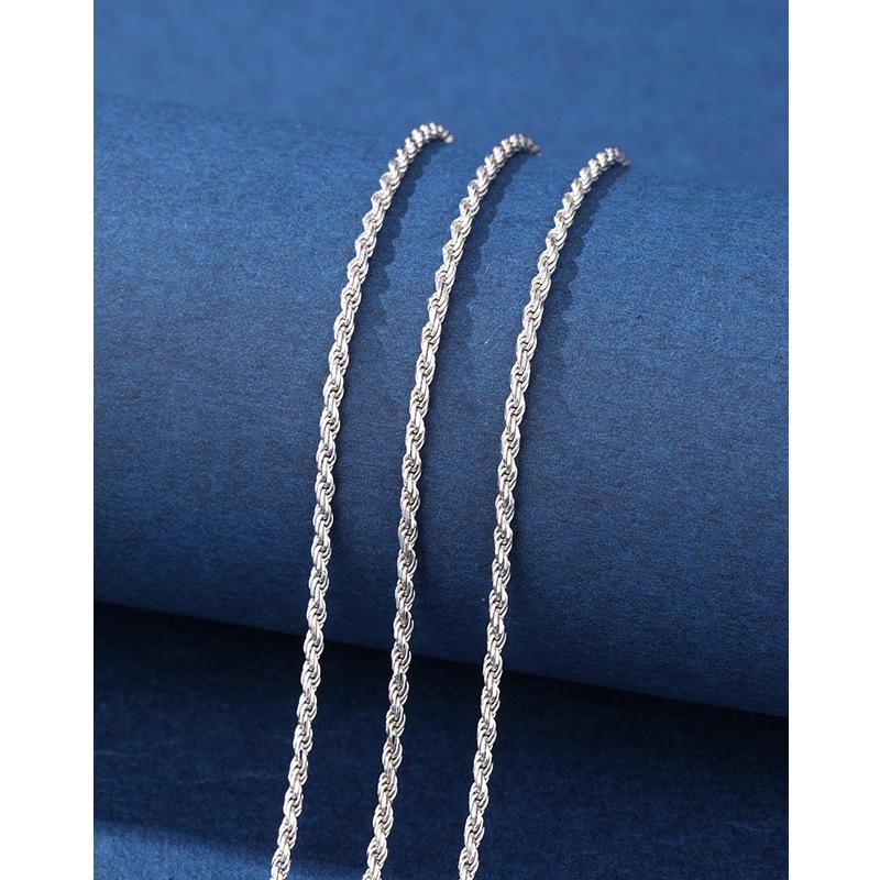 925 Sterling Silver Twisted Hemp Rope Necklace - Unisex Retro Braided Clavicle Chain 925 Silver
925 Sterling Silver Twisted Hemp Rope Necklace - Unisex Retro Braided Clavicle Chain 925 Silver