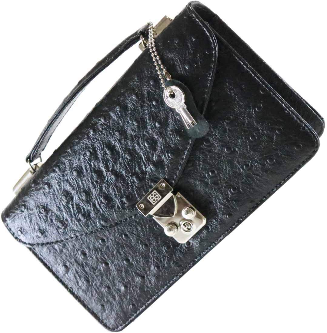 Bercute Men s Black Long Wallet, Genuine Leather, Large Capacity, Ostrich Leather Clutch Bag (1050873-F-003)
Bercute Men s Black Long Wallet, Genuine Leather, Large Capacity, Ostrich Leather Clutch Bag (1050873-F-003)