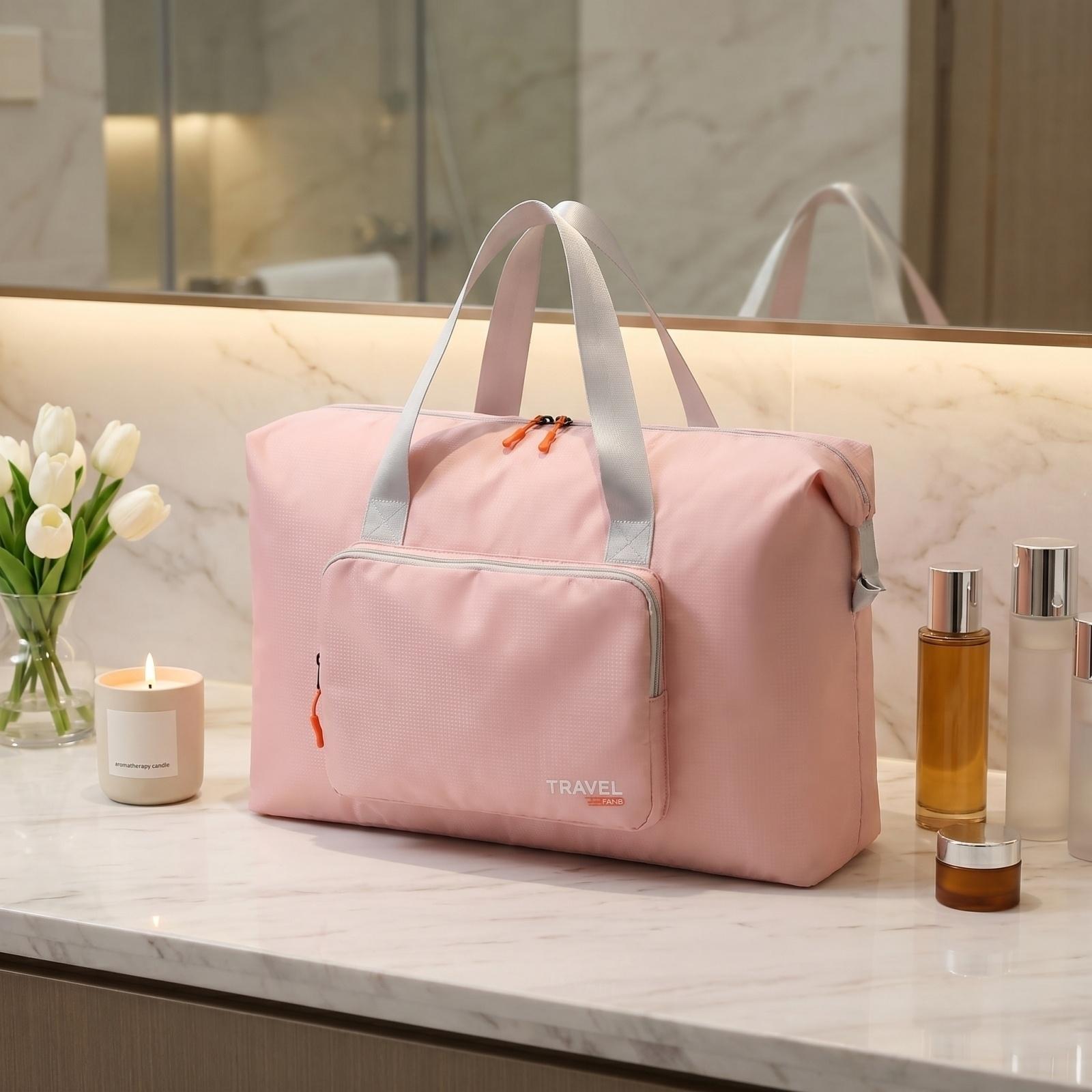 Foldable Travel Duffel Bag Large Capacity Gym Bag Lightweight Portable Handheld Tote Bag for Weekend Trips and Sports Activities one size рожевий
Foldable Travel Duffel Bag Large Capacity Gym Bag Lightweight Portable Handheld Tote Bag for Weekend Trips and Sports Activities one size рожевий