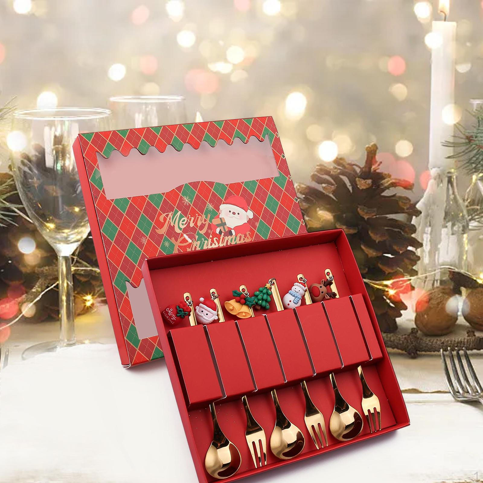 Рождественские столовые приборы в подарочной коробке, набор вилок и ложек, многоцелевые чайные ложки, 6pcs Pendant Type
Рождественские столовые приборы в подарочной коробке, набор вилок и ложек, многоцелевые чайные ложки, 6pcs Pendant Type