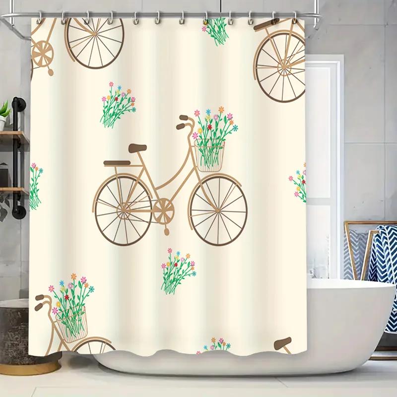 Creative Floral Bicycle Shower Curtain Home Decor For Bathroom Various Sizes Available (White) W60H190(CM)-1 Pcs
Creative Floral Bicycle Shower Curtain Home Decor For Bathroom Various Sizes Available (White) W60H190(CM)-1 Pcs