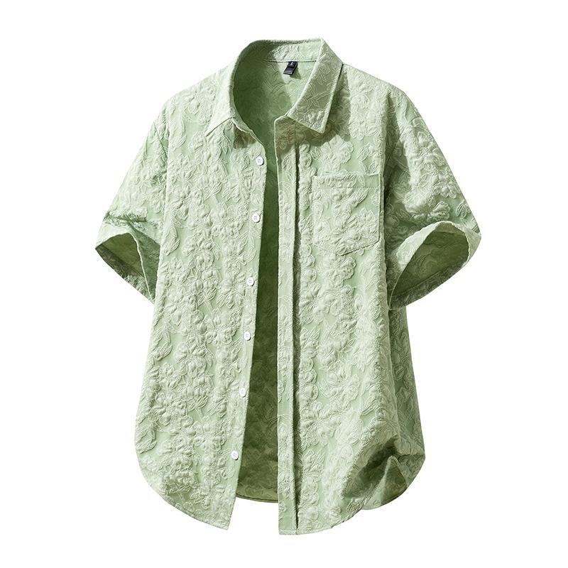 Lace Flowers Jacquard Shirts Men Tops for Summer Beach Wear Vintage Short Sleeve Floral Hawaiian Cuban Shirt Man Chemise Tops Euro Size XXL зелений
Lace Flowers Jacquard Shirts Men Tops for Summer Beach Wear Vintage Short Sleeve Floral Hawaiian Cuban Shirt Man Chemise Tops Euro Size XXL зелений