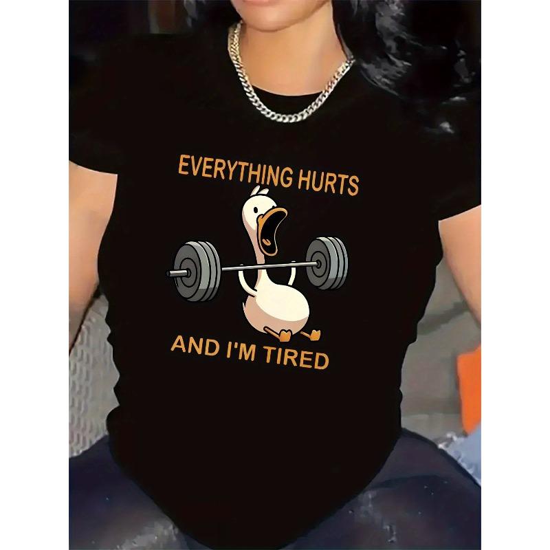 Funny Duck Print Short Sleeve T-Shirt for Women Casual Workout Gym Fitness Top S чёрный
Funny Duck Print Short Sleeve T-Shirt for Women Casual Workout Gym Fitness Top S чёрный