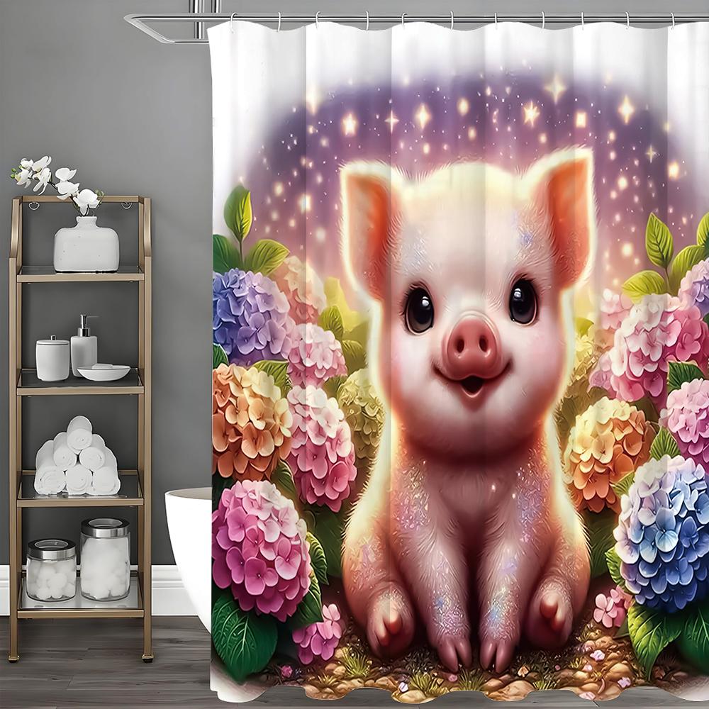 Милая шторка для душа с гортензиями и поросятами, Декоративная шторка для душа для ванной, Водонепроницаемая шторка для душа с крючками 90*180cm
Милая шторка для душа с гортензиями и поросятами, Декоративная шторка для душа для ванной, Водонепроницаемая шторка для душа с крючками 90*180cm