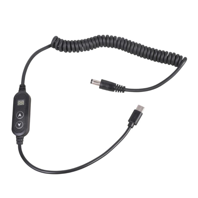 Adjustable Electric USB C PD to 5.5x2.1mm Power Cable Featuring Digital Display Compatible for Routers Monitors & LED 1
Adjustable Electric USB C PD to 5.5x2.1mm Power Cable Featuring Digital Display Compatible for Routers Monitors & LED 1