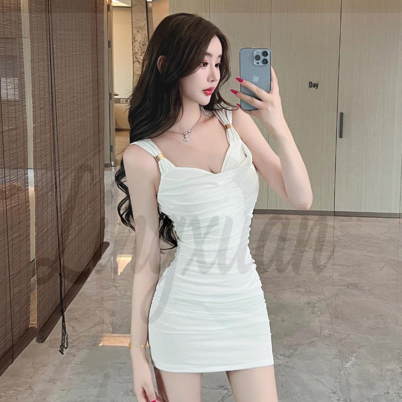 Chic Spicy Girl Sexy Camisole Dress: Slimming Waist-Cinching Pleated Mesh Hip Wrap Skirt Small
Chic Spicy Girl Sexy Camisole Dress: Slimming Waist-Cinching Pleated Mesh Hip Wrap Skirt Small