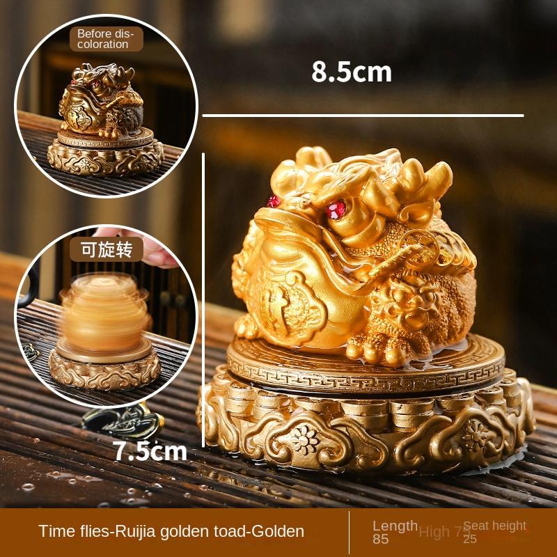 Вращающийся золотой жабий чайный питомец, высокая температура, вода, меняющая цвет, украшение для дома, настольные украшения, аксессуары для чая кунг-фу
Вращающийся золотой жабий чайный питомец, высокая температура, вода, меняющая цвет, украшение для дома, настольные украшения, аксессуары для чая кунг-фу