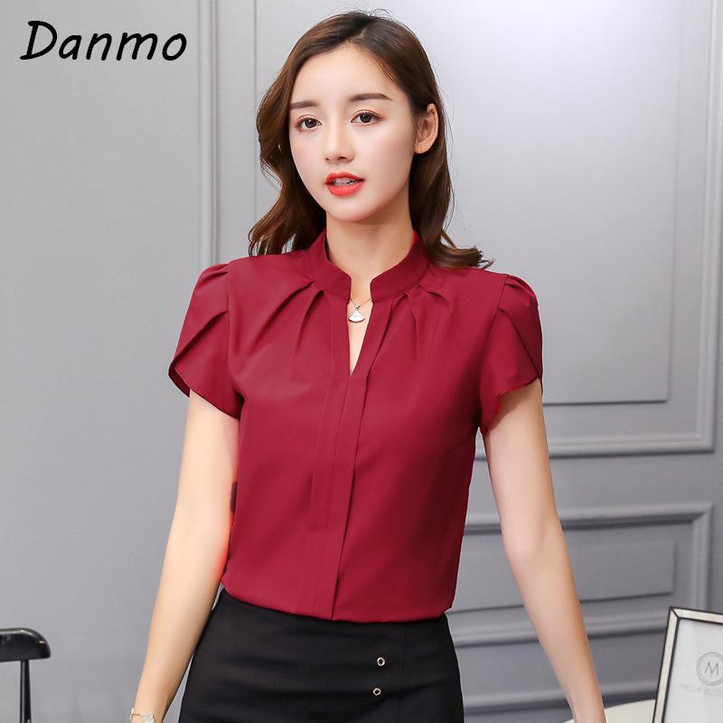 Летняя блузка Danmo, женская офисная шифоновая белая рубашка с коротким рукавом, элегантные топы, повседневная рубашка больших размеров
Летняя блузка Danmo, женская офисная шифоновая белая рубашка с коротким рукавом, элегантные топы, повседневная рубашка больших размеров