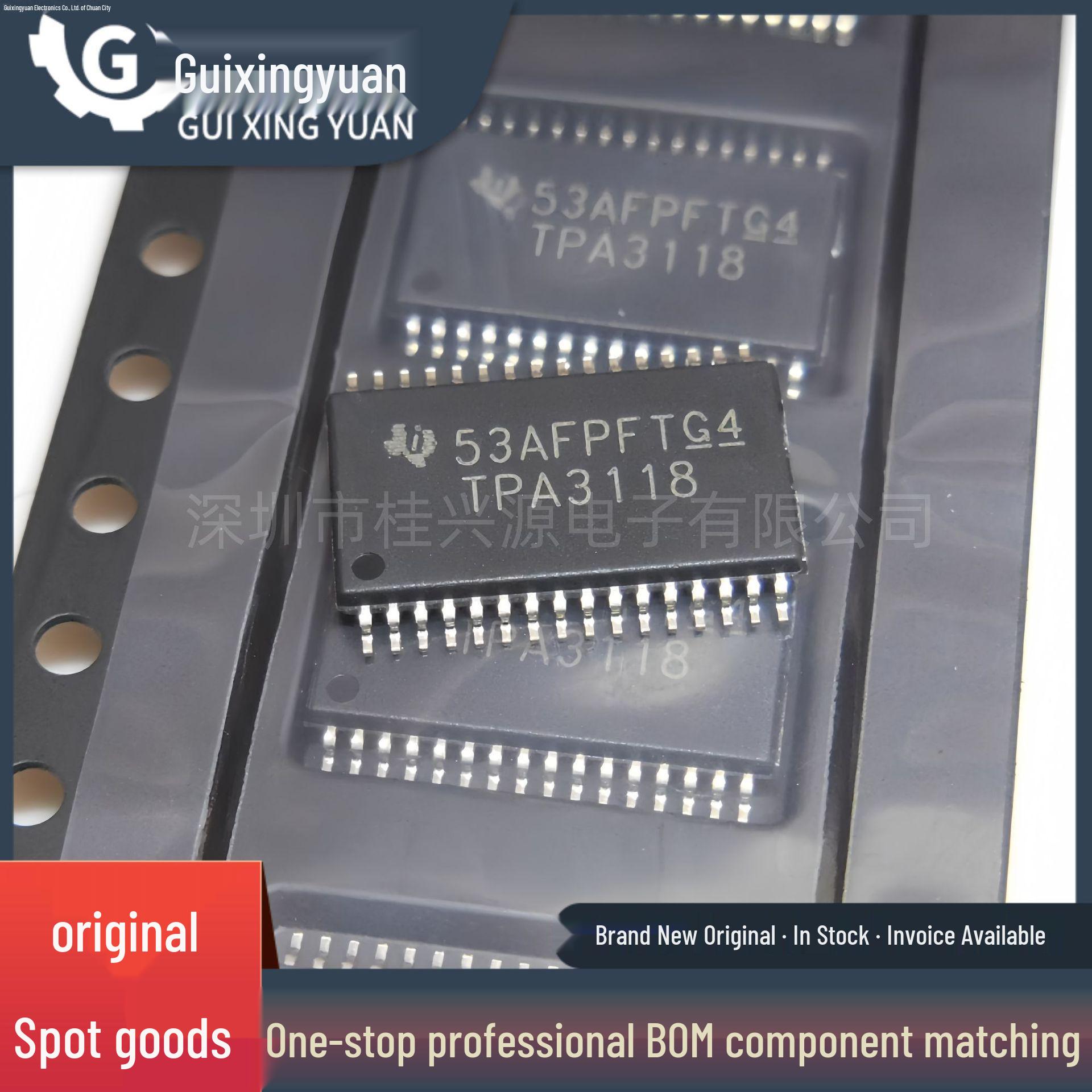 Genuine TPA3118D2DAPR TSSOP32 Mono Class-D Audio Amplifier IC
Genuine TPA3118D2DAPR TSSOP32 Mono Class-D Audio Amplifier IC