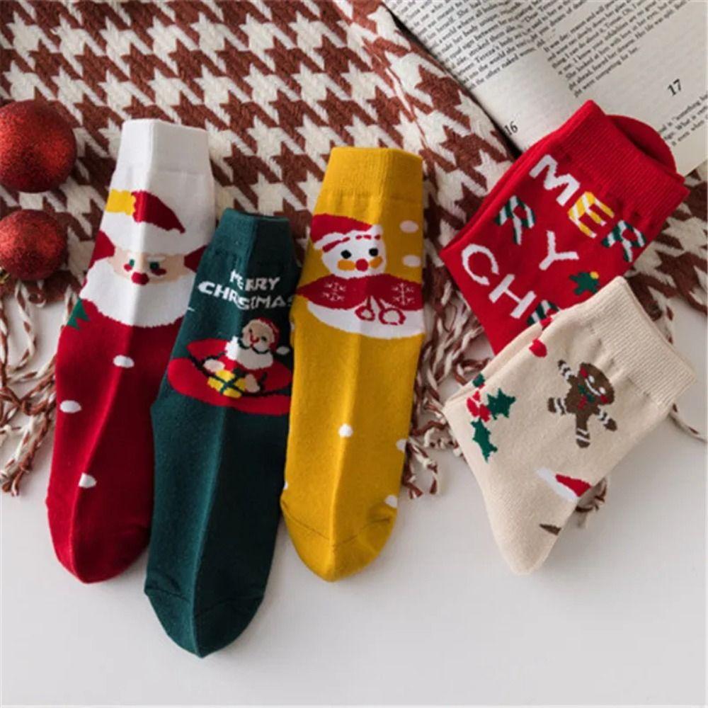 5 Pair Cotton Cartoon Hosiery Santa Claus Mid-Tube Socks Breathable Children Christmas Socks Women
5 Pair Cotton Cartoon Hosiery Santa Claus Mid-Tube Socks Breathable Children Christmas Socks Women