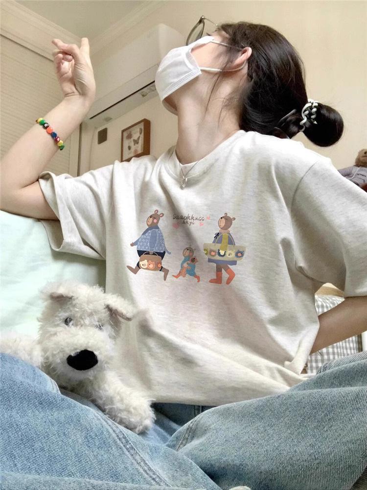 Women s Chic Gray Short-Sleeve T-Shirt - 100% Pure Cotton, American Hong Kong Style, Summer Casual, Petite Fit M
Women s Chic Gray Short-Sleeve T-Shirt - 100% Pure Cotton, American Hong Kong Style, Summer Casual, Petite Fit M
