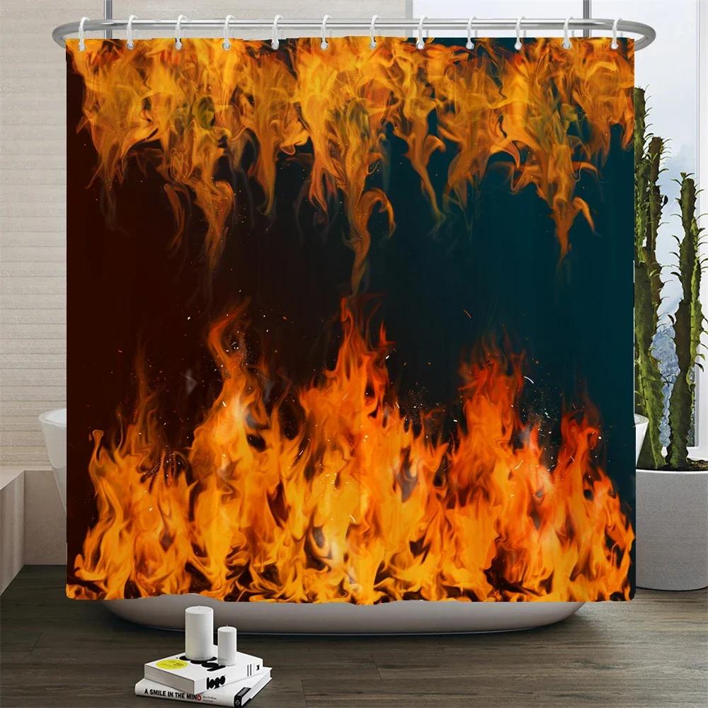 Personality Flame Print Shower Curtain 3D Bathroom Curtains With Hooks Waterproof Polyester Bath Curtain Home Decoration Curtain W60H190(CM)-1 Pcs
Personality Flame Print Shower Curtain 3D Bathroom Curtains With Hooks Waterproof Polyester Bath Curtain Home Decoration Curtain W60H190(CM)-1 Pcs
