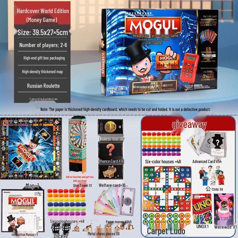 Розкішна настільна гра Монополія від QiuQiao With Carpet Airplane Chess Gift Pack
Розкішна настільна гра Монополія від QiuQiao With Carpet Airplane Chess Gift Pack