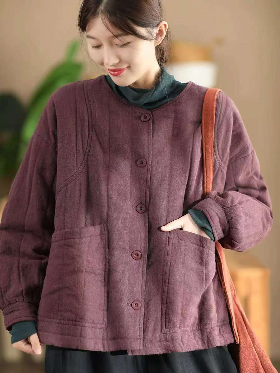 Johnature Винтажный стиль О-образный вырез однобортный свободный сращивающийся пальто женский зимнее однотонное длинное рукава ретро пальто One Size бордовый
Johnature Винтажный стиль О-образный вырез однобортный свободный сращивающийся пальто женский зимнее однотонное длинное рукава ретро пальто One Size бордовый