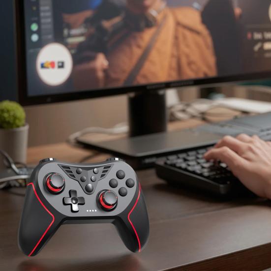 Bluetooth-совместимый беспроводной игровой контроллер Эргономичный дизайн Высокоточный игровой контроллер с двойной вибрацией Джойстик Геймпад для PS4/iOS
Bluetooth-совместимый беспроводной игровой контроллер Эргономичный дизайн Высокоточный игровой контроллер с двойной вибрацией Джойстик Геймпад для PS4/iOS