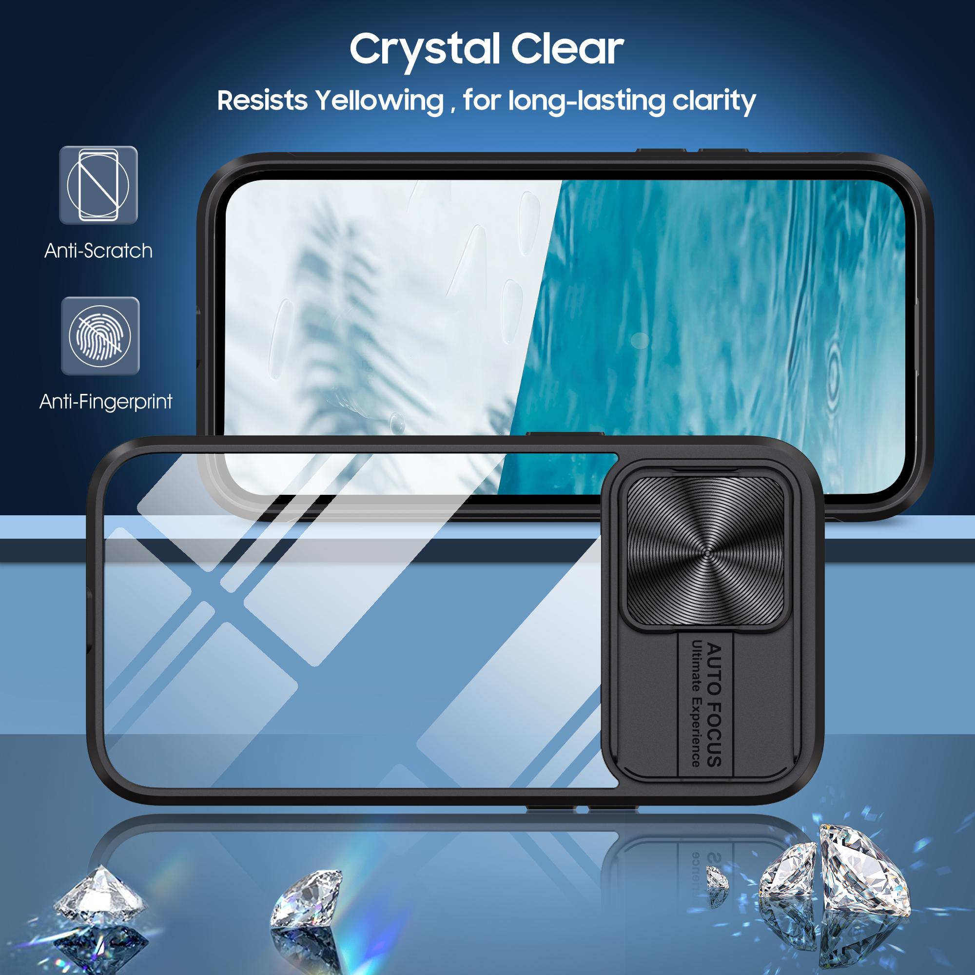 For iPhone 16 Pro Case TPU+PC Clear Phone Cover with CD-Veins Camera Lens Sliding Lid Black
For iPhone 16 Pro Case TPU+PC Clear Phone Cover with CD-Veins Camera Lens Sliding Lid Black