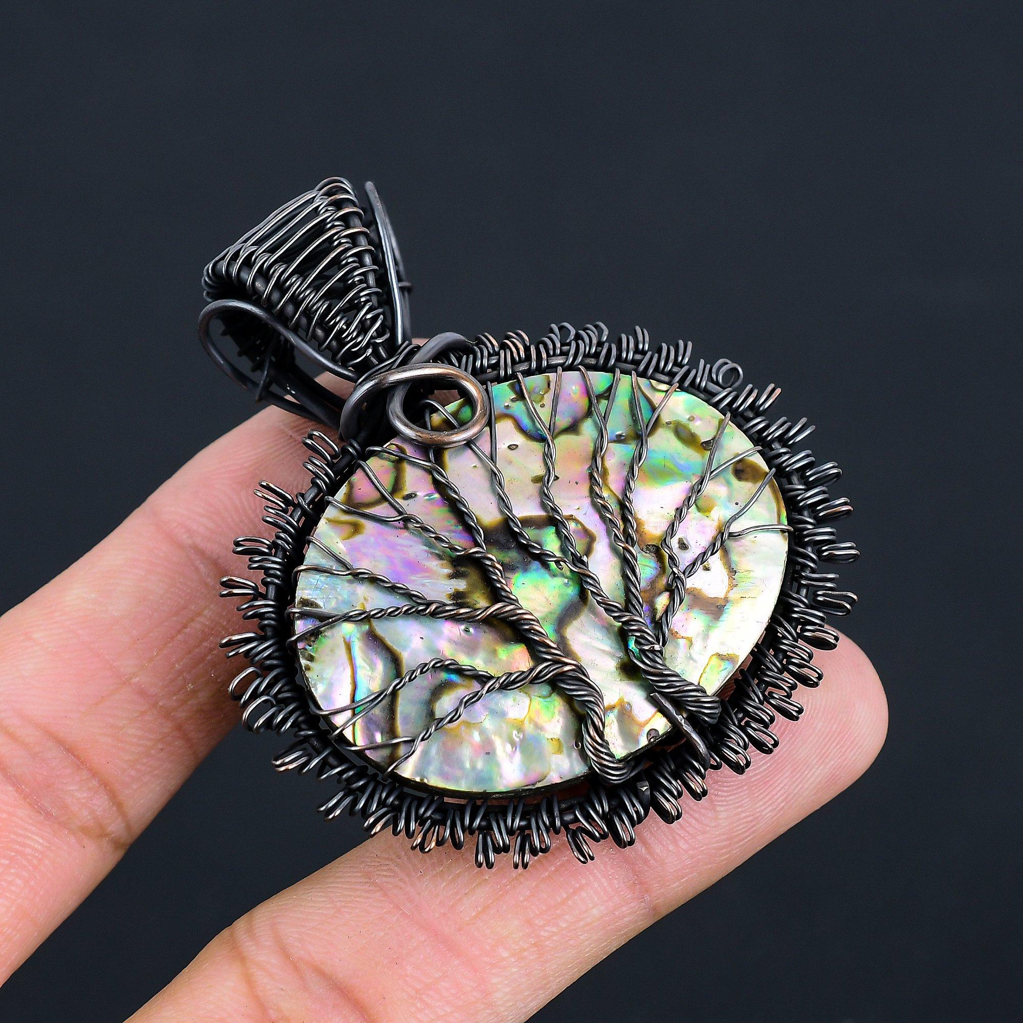 Двойное Дерево Жизни Раковина Морского Ушка Драгоценный Камень Ручной Работы Медная Проволока Кулон Ювелирные Изделия Для Женщин 2.48 Inches синий
Двойное Дерево Жизни Раковина Морского Ушка Драгоценный Камень Ручной Работы Медная Проволока Кулон Ювелирные Изделия Для Женщин 2.48 Inches синий