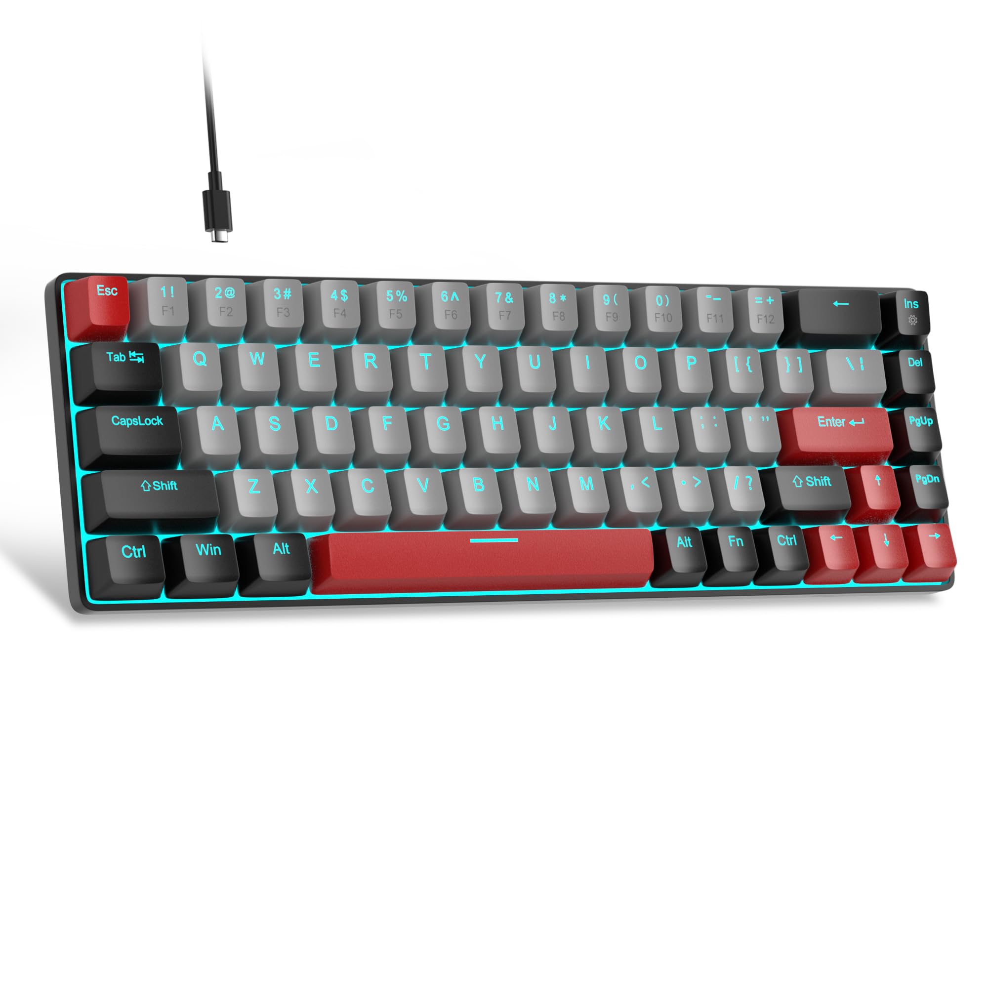 MageGee Portable Mechanical Gaming Keyboard Blue LED Backlit Compact 68 Keys Mini Wired Office Keyboard with Brown Switches for Windows Laptop PC Mac
MageGee Portable Mechanical Gaming Keyboard Blue LED Backlit Compact 68 Keys Mini Wired Office Keyboard with Brown Switches for Windows Laptop PC Mac