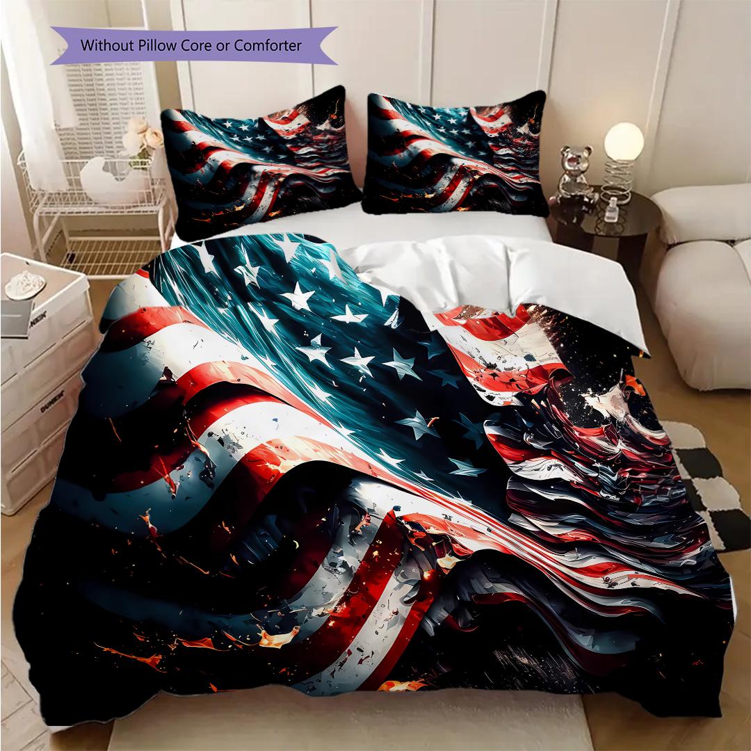 Artistic American Flag bedding, duvet cover, pillowcase, home decoration, birthday gift (1 * duvet cover+2 * pillowcase, coreless) 135x200cm
Artistic American Flag bedding, duvet cover, pillowcase, home decoration, birthday gift (1 * duvet cover+2 * pillowcase, coreless) 135x200cm