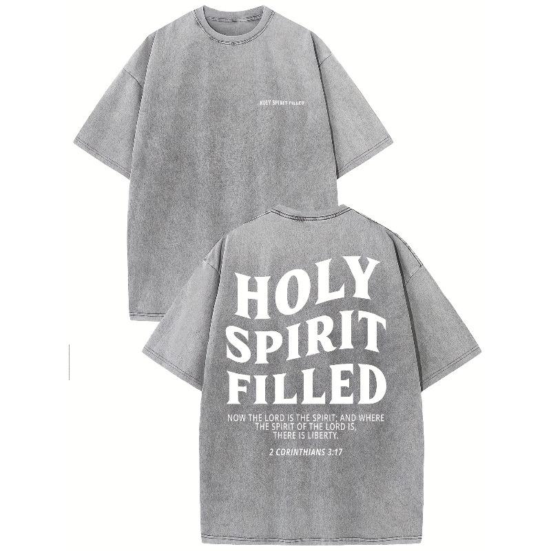Holy Spirit Vintage Washed High-Quality Patterned T-Shirt, Men S T-Shirt, Vintage Summer Clothing, Drop Shoulder Sleeves, Round Neck Top S серый
Holy Spirit Vintage Washed High-Quality Patterned T-Shirt, Men S T-Shirt, Vintage Summer Clothing, Drop Shoulder Sleeves, Round Neck Top S серый