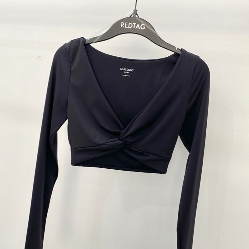 Australia G Home Double Layer Front Pleat Deep V Long sleeve High Waist Crop T-shirt Black XS
Australia G Home Double Layer Front Pleat Deep V Long sleeve High Waist Crop T-shirt Black XS