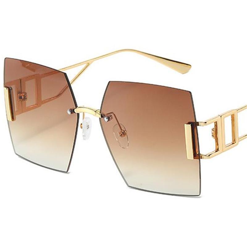 Fashion Sun Glasses Women Retro Anti-UV Spectacles Square Eyeglasses Gradient Color Lens Google Personality Rimless Sunglasses as picture коричневый
Fashion Sun Glasses Women Retro Anti-UV Spectacles Square Eyeglasses Gradient Color Lens Google Personality Rimless Sunglasses as picture коричневый