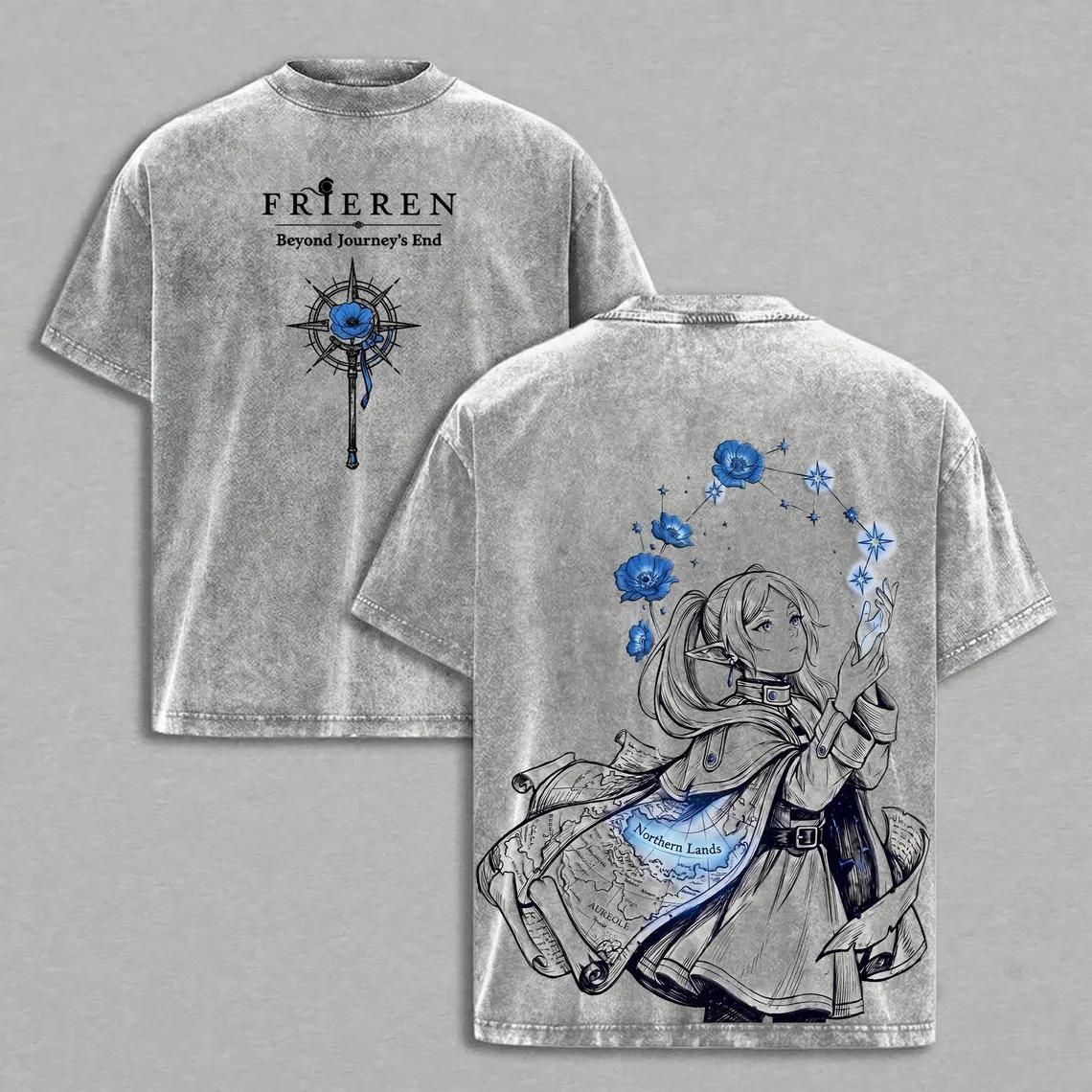 Frieren Anime T-shirt Men Women Clothing Gothic Harajuku Washed Oversized T Shirt Summer Short Sleeve Pure Cotton Soft Tees Tops S серый
Frieren Anime T-shirt Men Women Clothing Gothic Harajuku Washed Oversized T Shirt Summer Short Sleeve Pure Cotton Soft Tees Tops S серый