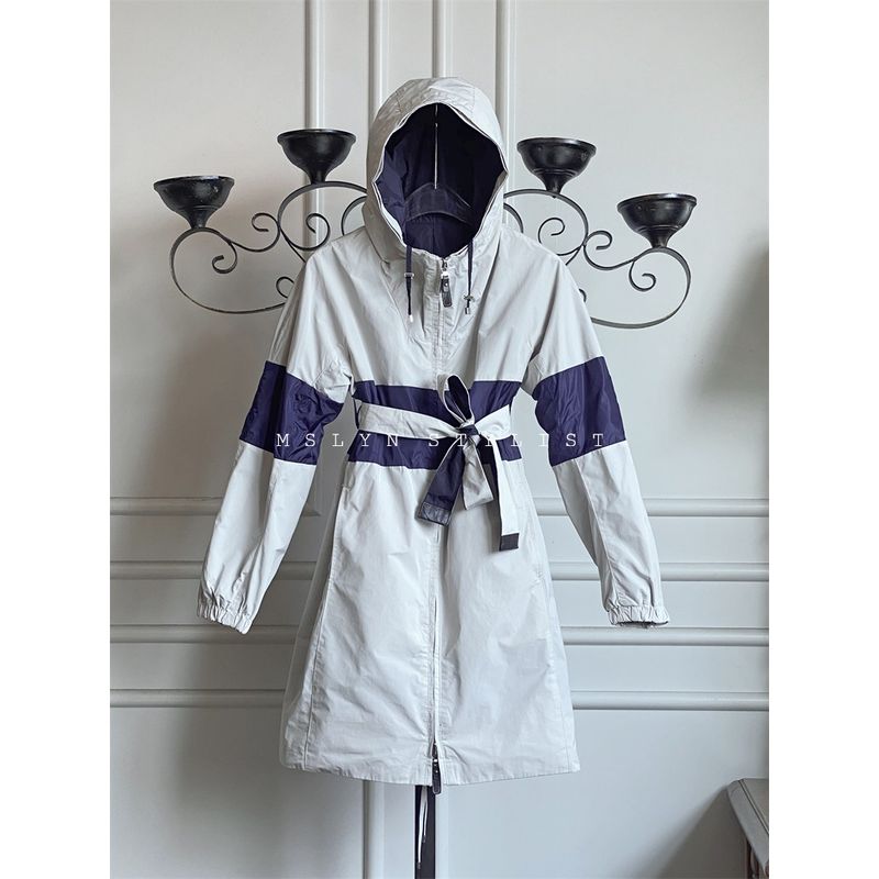 Тот самый в магазине M. Я не могу носить это всю жизнь. Моя страна Классическое двустороннее ношение Шнурок Капюшон Средняя длина Длинная длина Тренч Navy Blue White 42