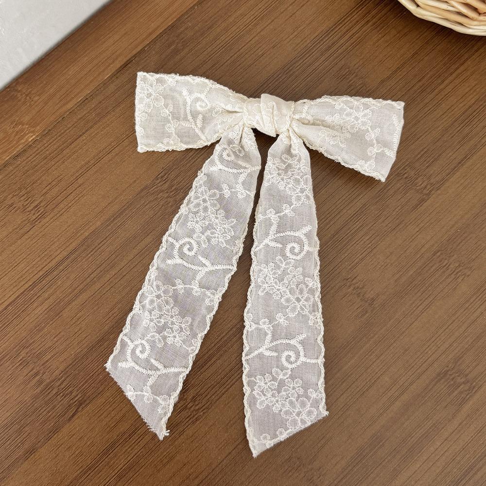 Lace-trimmed Bow Hair Clips Long Tail Versatile Bow Ribbon Hair Clip Simple Handmade Floral Embroidery Lace Hair Clip бежевый
Lace-trimmed Bow Hair Clips Long Tail Versatile Bow Ribbon Hair Clip Simple Handmade Floral Embroidery Lace Hair Clip бежевый