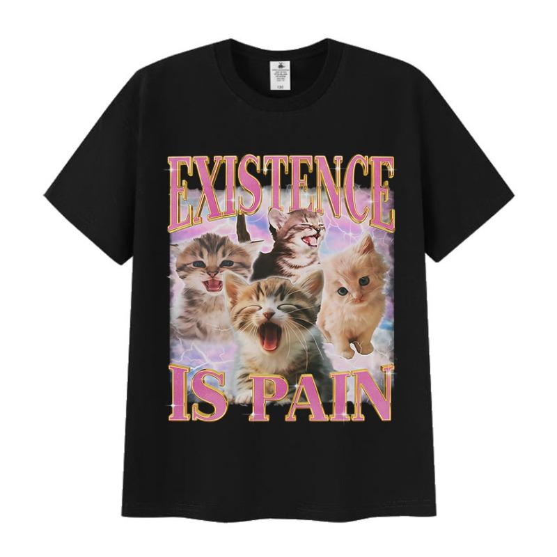 Existence Is Pain Funny Cat Meme T Shirt Men Women s Aesthetic Clothing Short Sleeve T-Shirts Summer Cotton Tops Vintage T-shirt 5XL
Existence Is Pain Funny Cat Meme T Shirt Men Women s Aesthetic Clothing Short Sleeve T-Shirts Summer Cotton Tops Vintage T-shirt 5XL