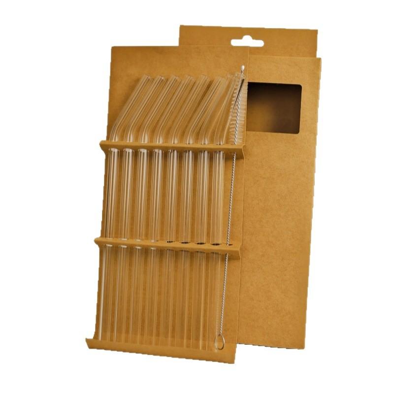 8pcs Borosilicate Glass Straw 8mm*200mm with Cleaning Brush Heat-resistant and Reusable Gift Box Set for Restaurant Beverages
8pcs Borosilicate Glass Straw 8mm*200mm with Cleaning Brush Heat-resistant and Reusable Gift Box Set for Restaurant Beverages