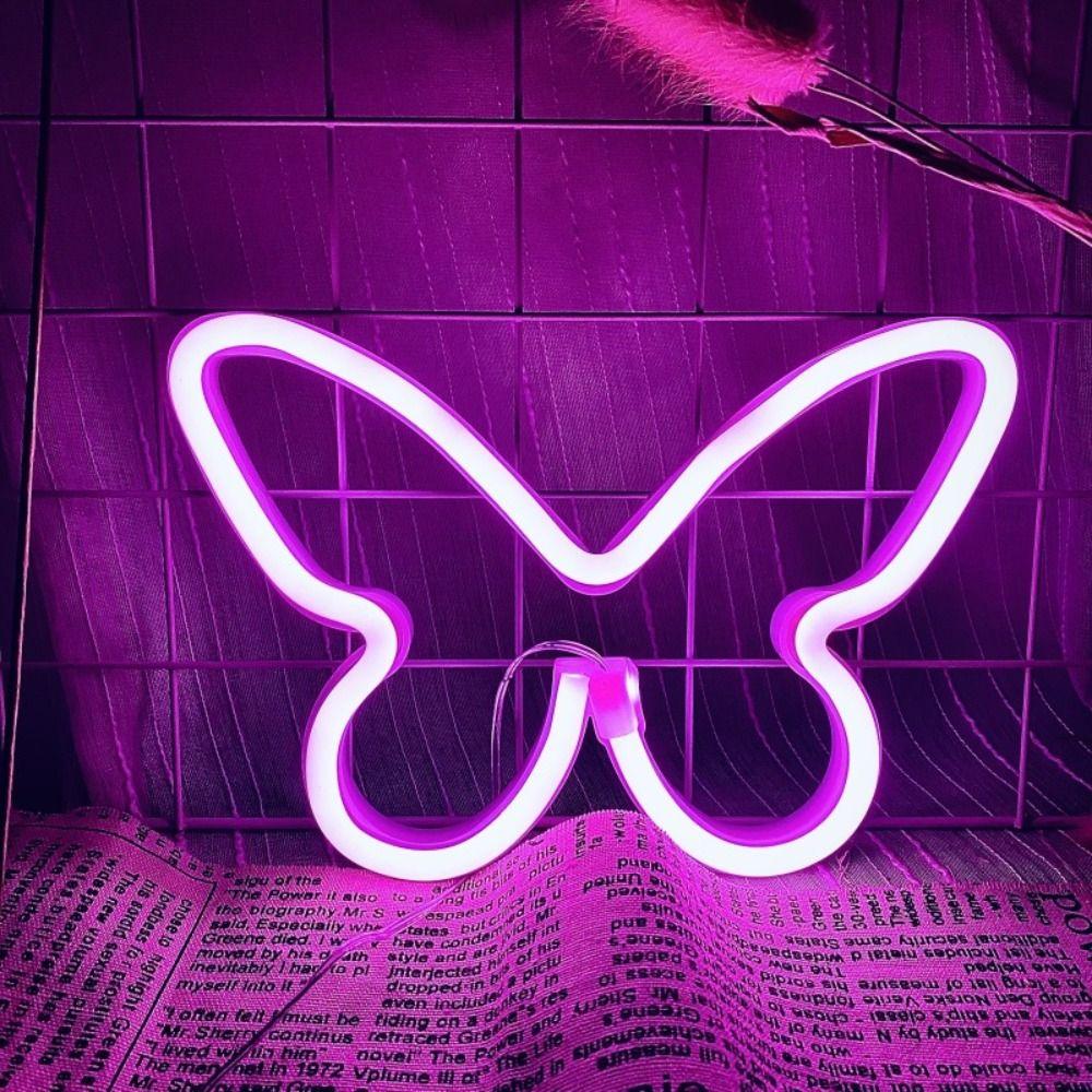 Wall Mounted Led Neon Light Energy-saving Butterfly Shaped Light Night Light Home Purple
Wall Mounted Led Neon Light Energy-saving Butterfly Shaped Light Night Light Home Purple