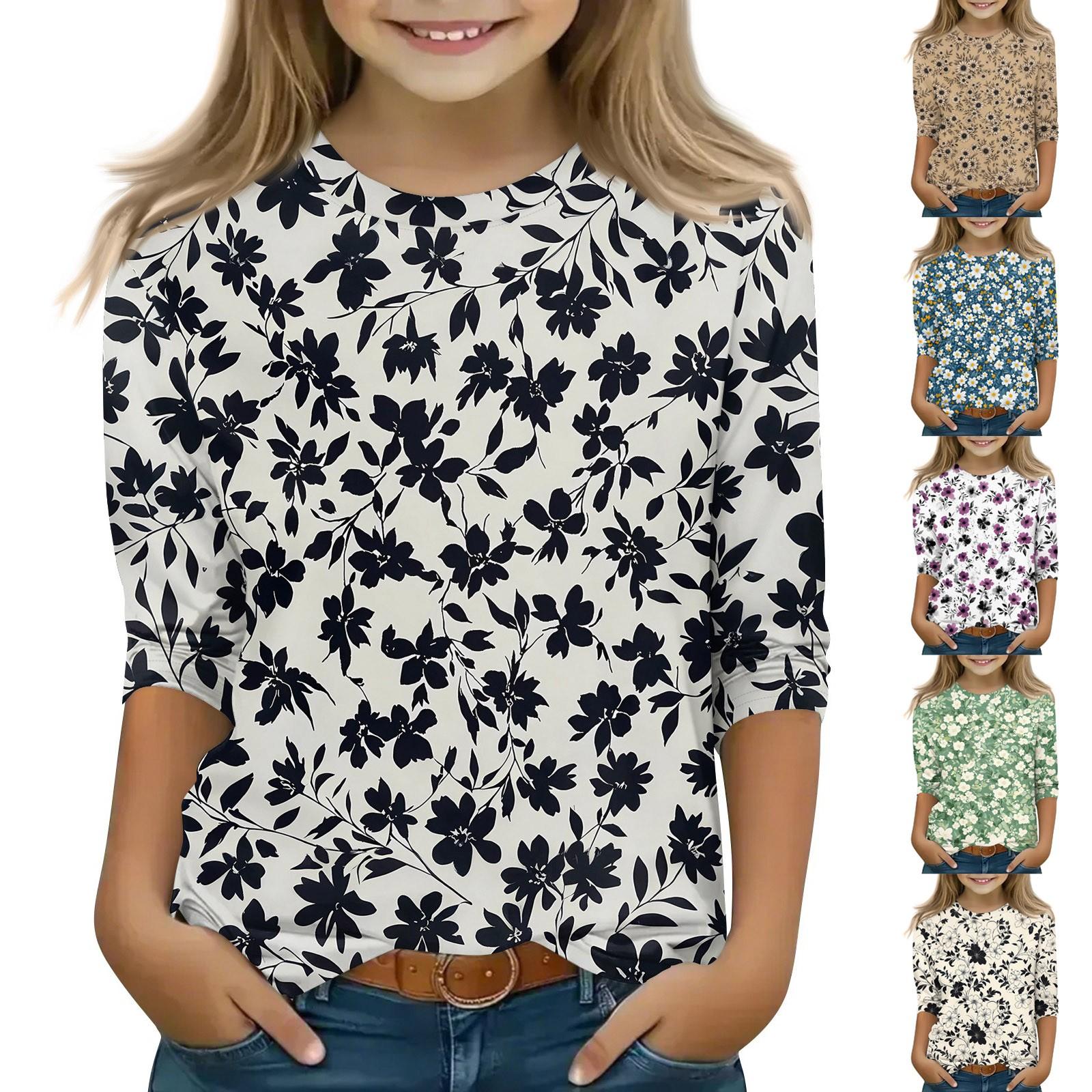 Children s 3/4 Sleeve Tops Casual Print T Shirt Round Neck Pullover Blouse 130 зелёный
Children s 3/4 Sleeve Tops Casual Print T Shirt Round Neck Pullover Blouse 130 зелёный