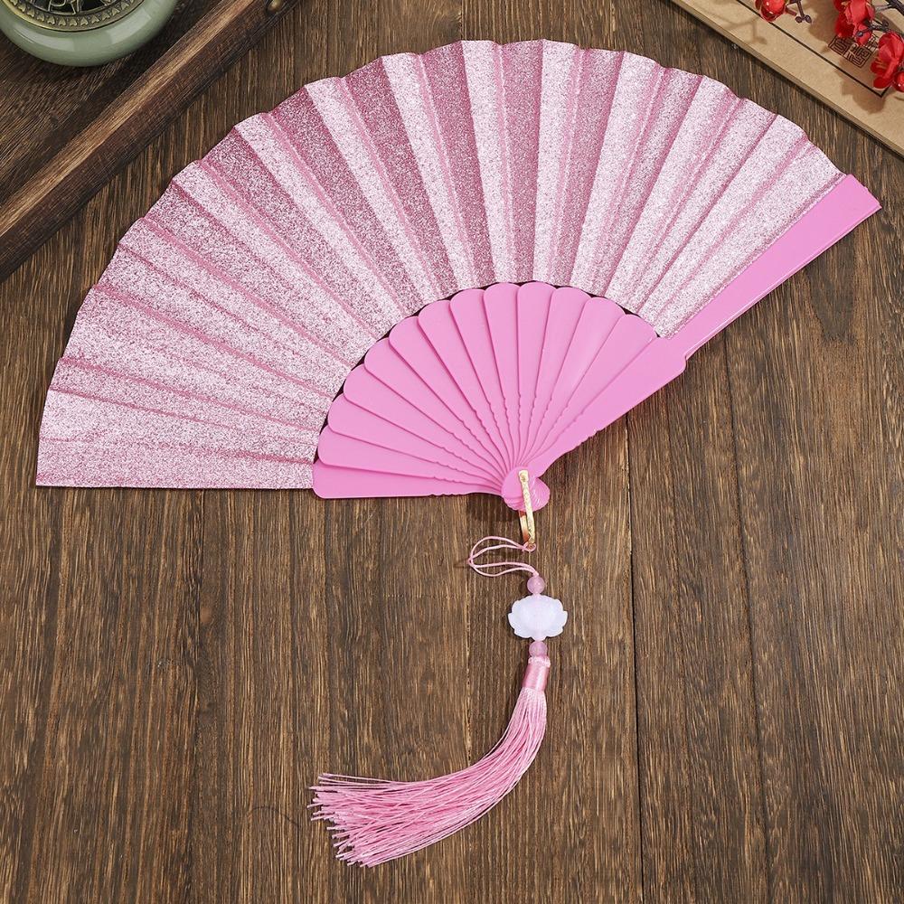 Elegant Plastic Gold Powder Fan Tassels Colorful Folding Fan Chinese Style Handheld Fan Dancing розовый
Elegant Plastic Gold Powder Fan Tassels Colorful Folding Fan Chinese Style Handheld Fan Dancing розовый