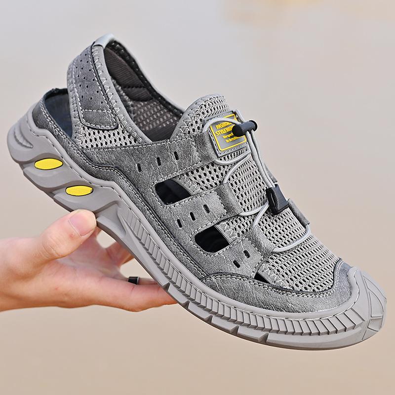 Sandals men s 2024 summer new Baotou sandals casual breathable deodorant beach shoes men s trend versatile mesh shoes 39
Sandals men s 2024 summer new Baotou sandals casual breathable deodorant beach shoes men s trend versatile mesh shoes 39