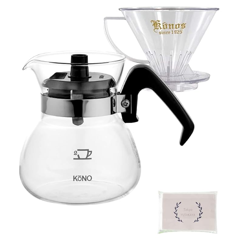 KONO style coffee dripper MDK-21, glass pot MD-22 set (for 2 people) Original paper towel (contains 8 sheets of 4 sheets)
KONO style coffee dripper MDK-21, glass pot MD-22 set (for 2 people) Original paper towel (contains 8 sheets of 4 sheets)