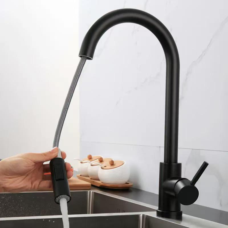 Universal Stainless Steel Kitchen Faucet with Pull-Out for Hot & Cold Water, Splash-Proof Telescopic Design for Vegetable and Dishwashing Sink
Universal Stainless Steel Kitchen Faucet with Pull-Out for Hot & Cold Water, Splash-Proof Telescopic Design for Vegetable and Dishwashing Sink