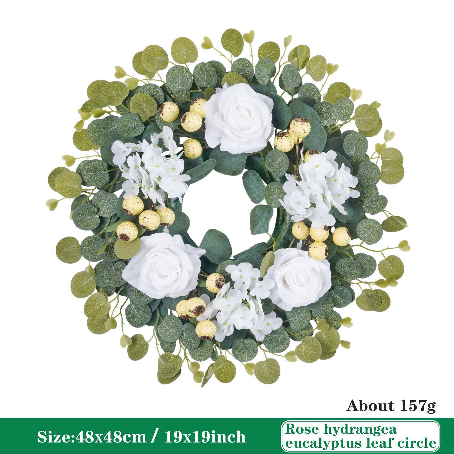 Sanda Floral Wreath: Spring Rose, Hydrangea & Eucalyptus Mix for Wedding or Festive Décor
Sanda Floral Wreath: Spring Rose, Hydrangea & Eucalyptus Mix for Wedding or Festive Décor