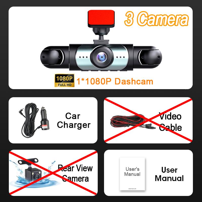 3/4-об єктивний відеореєстратор 360° DashCam для автомобіля 1080P Автомобільний DVR Передній Правий Задній вид Нічне бачення Чорна скринька Автоаксесуар NONE
3/4-об єктивний відеореєстратор 360° DashCam для автомобіля 1080P Автомобільний DVR Передній Правий Задній вид Нічне бачення Чорна скринька Автоаксесуар NONE