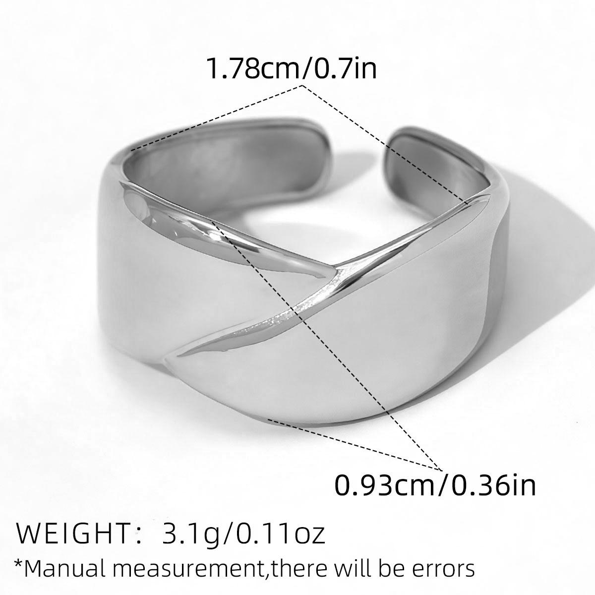 New Glossy Smooth Stainless Steel Wide Geometric Rings For Women Metal Texture 18K Gold PVD Plated Waterproof Zircon 2025 resizable
New Glossy Smooth Stainless Steel Wide Geometric Rings For Women Metal Texture 18K Gold PVD Plated Waterproof Zircon 2025 resizable