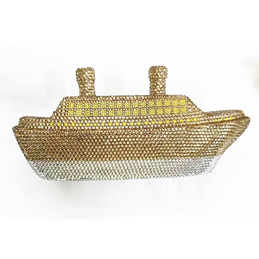 WHTUOHENG Boat Gold Diamond Wedding Bridal Crystal Evening Bags Women Party Dinner Clutch Purse Minaudiere Bag Rhinestone Purses 23.5cmX11cmX8cm
WHTUOHENG Boat Gold Diamond Wedding Bridal Crystal Evening Bags Women Party Dinner Clutch Purse Minaudiere Bag Rhinestone Purses 23.5cmX11cmX8cm
