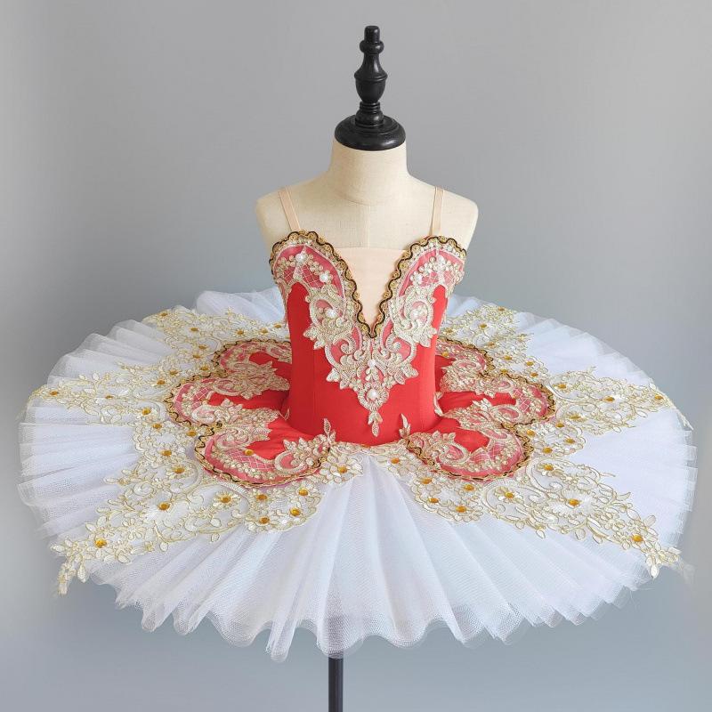 Профессиональная балетная пачка для девочки, танцевальное платье, костюм для выступления, детская балетная одежда, пачка «Белый лебедь», пачка-блинчик, платья принцессы 160