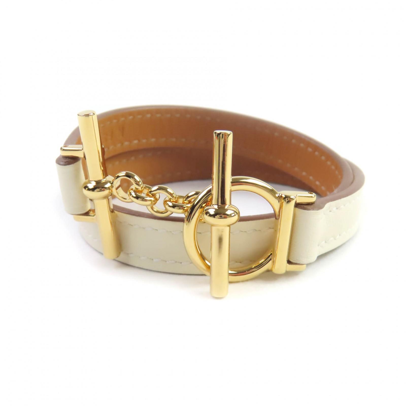 HERMES bracelet Croisier Double Tour leather Vaux Swift Leather Women Used
HERMES bracelet Croisier Double Tour leather Vaux Swift Leather Women Used