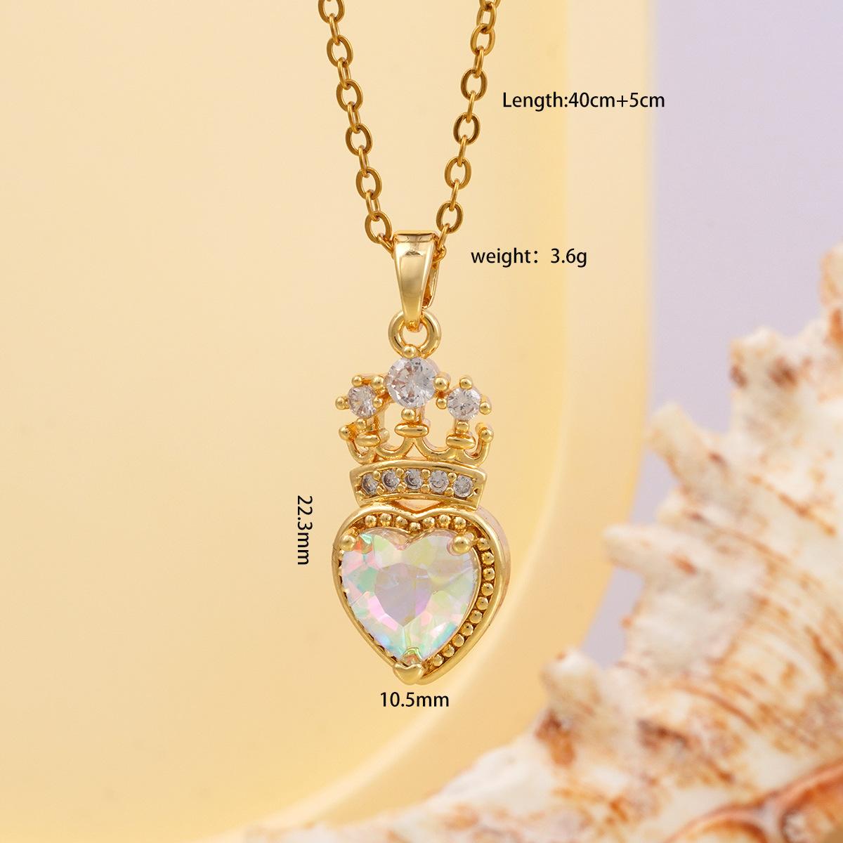 Stainless Steel Chain Fashion Large Zircon Heart Crown Pendant Necklaces for Women Men Shiny Charm Jewelry Accessories Gifts
Stainless Steel Chain Fashion Large Zircon Heart Crown Pendant Necklaces for Women Men Shiny Charm Jewelry Accessories Gifts