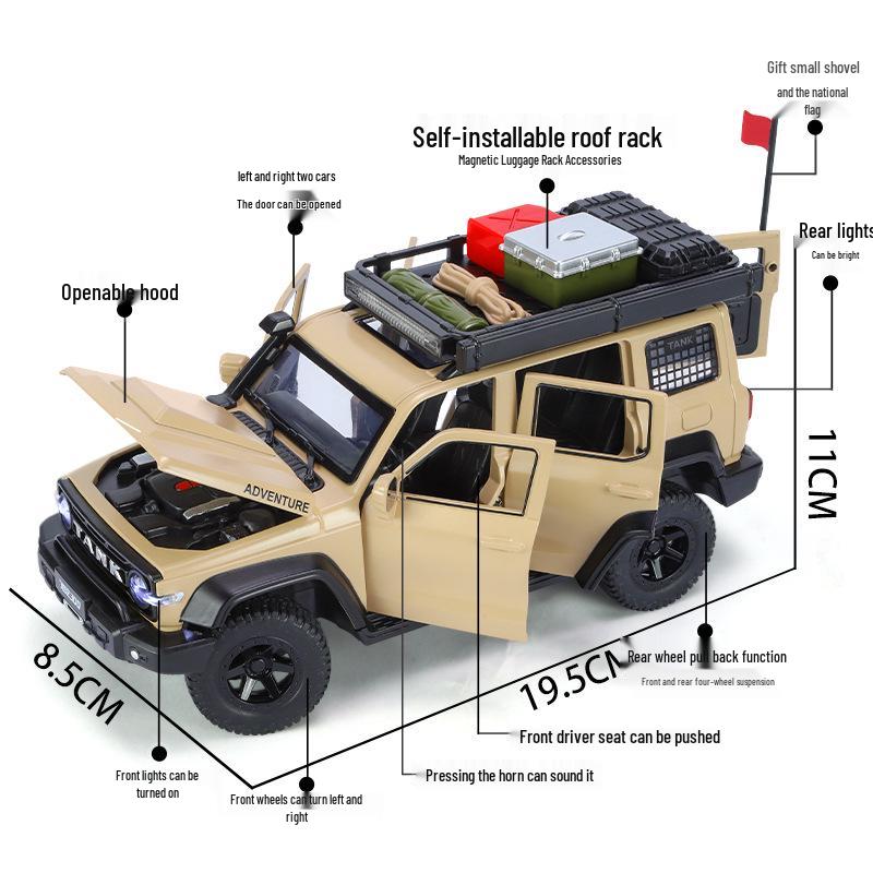 Softworld Off-Road Vehicle 1/24 Alloy Car Model with Sound & Light – Children s Pull-Back Toy
Softworld Off-Road Vehicle 1/24 Alloy Car Model with Sound & Light – Children s Pull-Back Toy